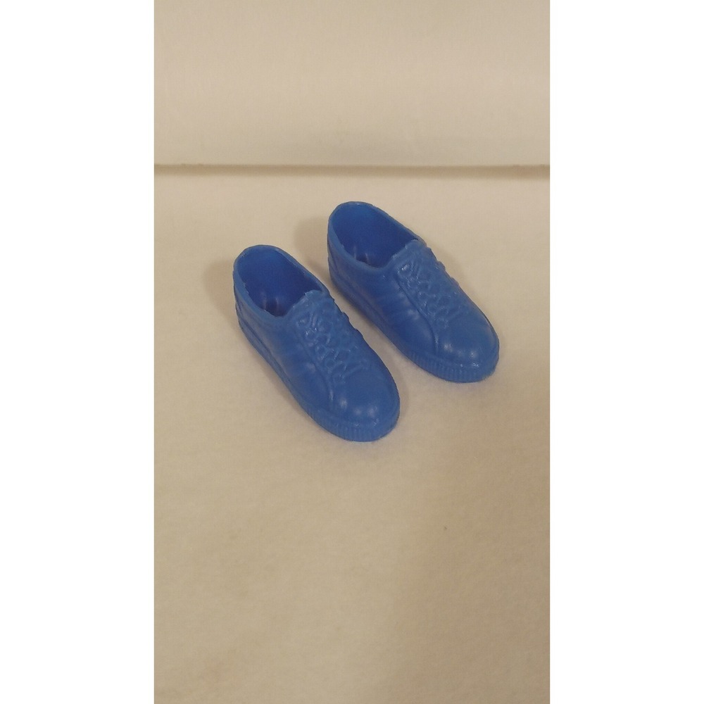 Vintage Ken Doll Blue Plastic Sneakers Molded Slip On Athletic Shoes Accessory